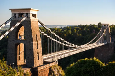 View of the Clifton Suspension Bridge in Bristol